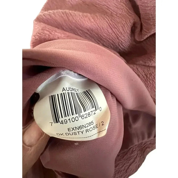 BCBGMAXAZRIA Pink 100% Polyester Midi A-Line Dress Size 02 - Picture 4 of 8